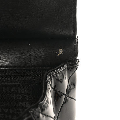 Chanel Patent Quilted Medium Diagonal CC Flap Black 11 of 11