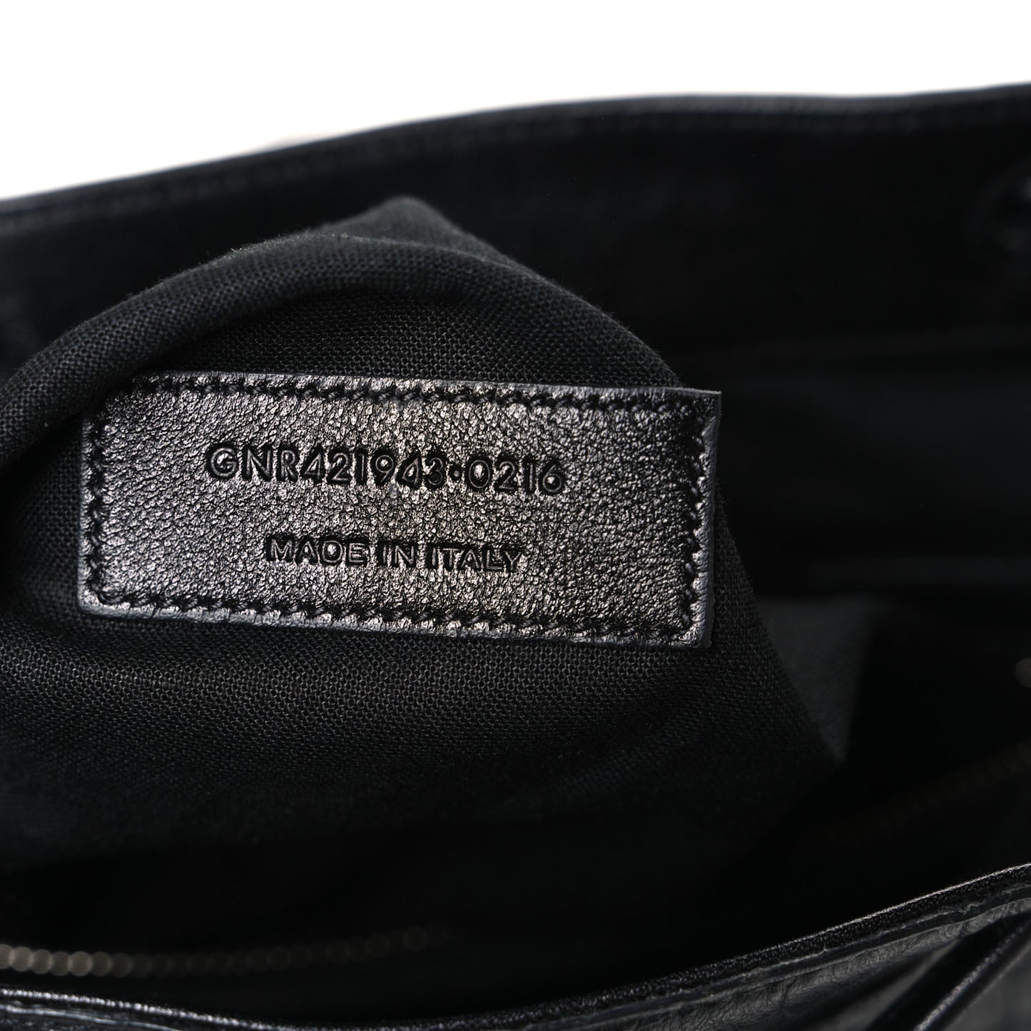 Crocodile Embossed Lambskin Festival Backpack Black
