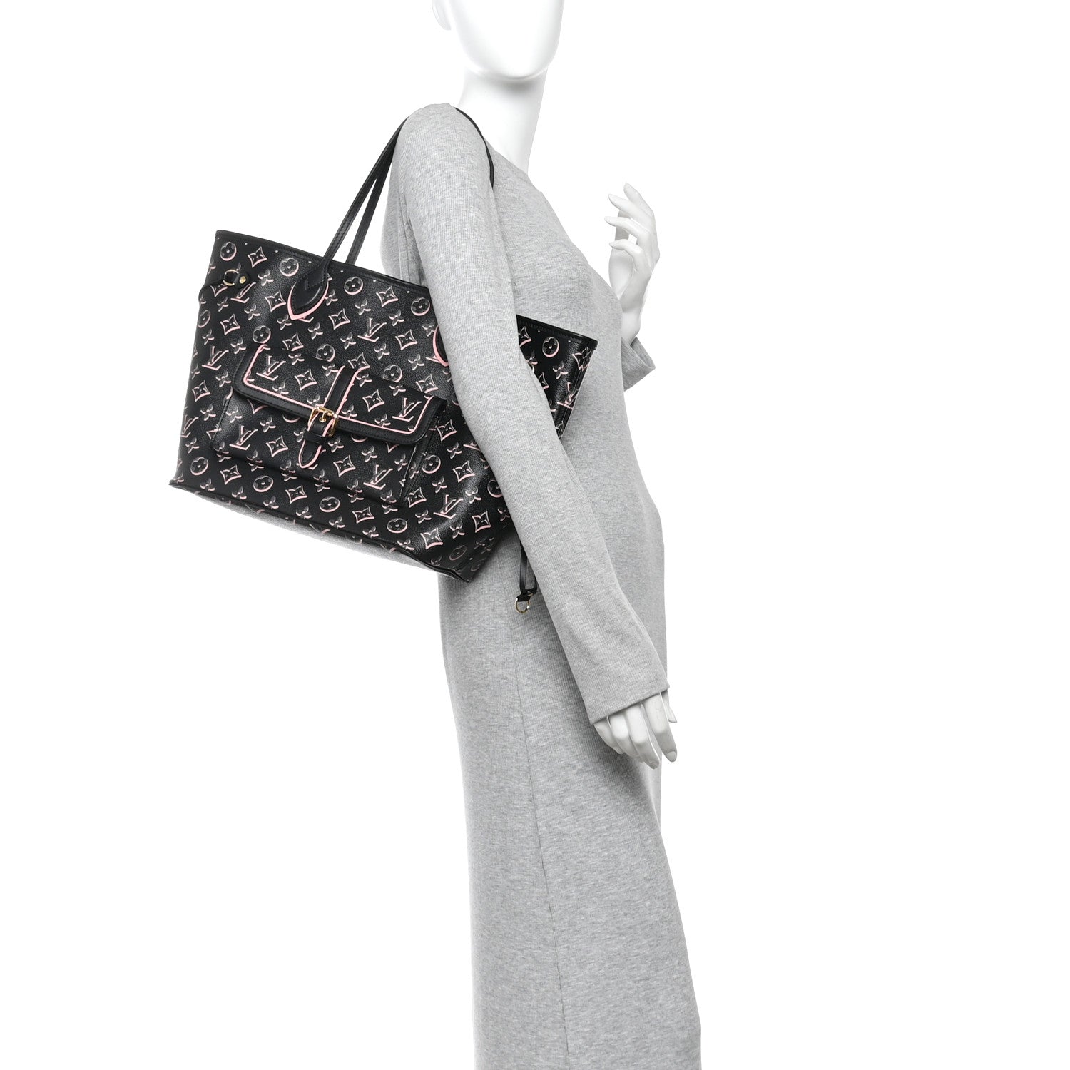 Louis Vuitton Monogram Fall For You Neverfull MM Black Black 2 of 9