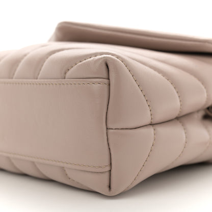 Saint Laurent Calfskin Y Quilted Monogram Toy Loulou Crossbody Bag Light Natural 10 of 11