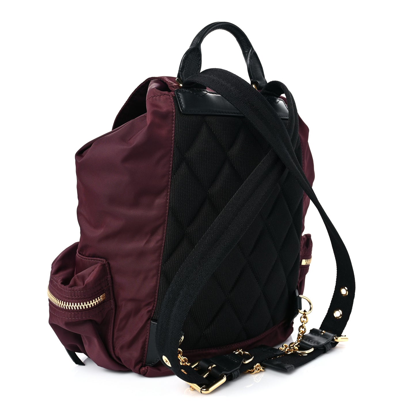 Nylon Medium Rucksack Backpack Burgundy Red