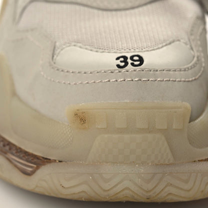 Balenciaga Fabric Mesh Clear Sole Womens Triple S Sneakers 39 Beige 5 of 14