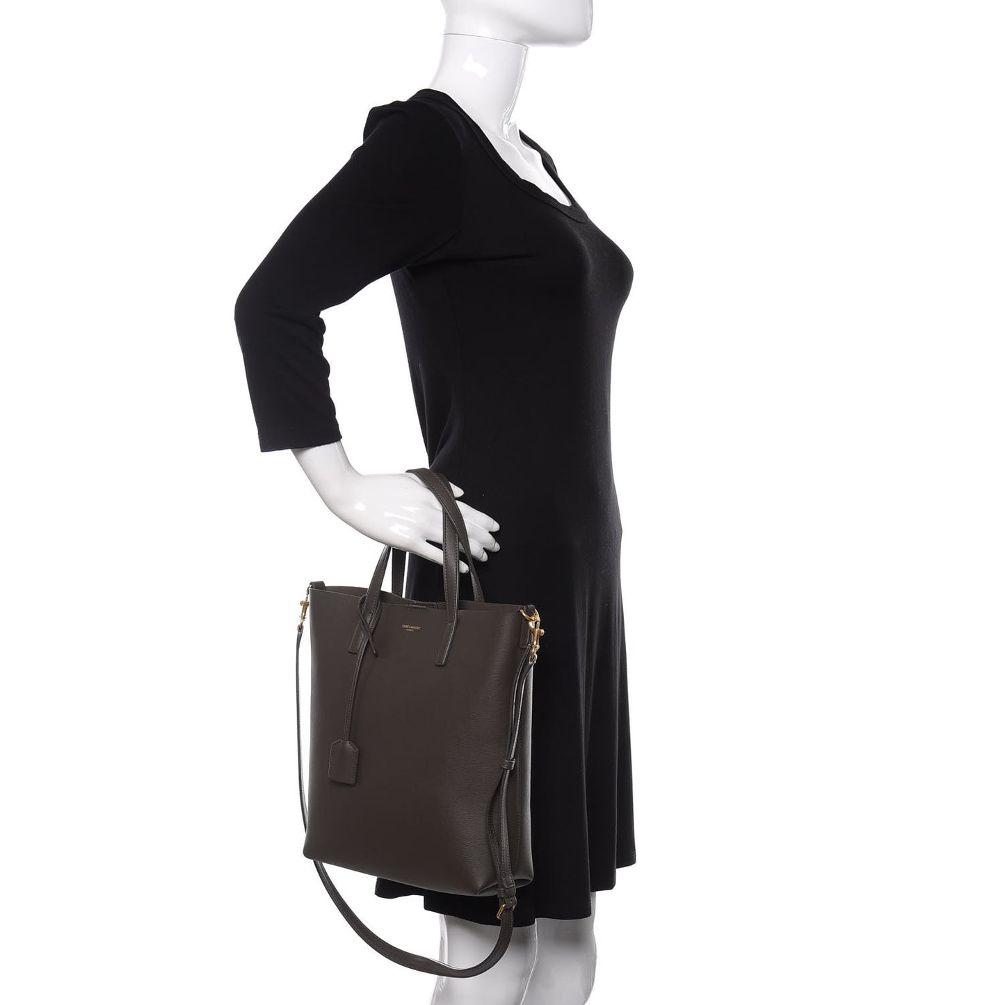 Calfskin Toy Shopping Tote Dark Anthracite