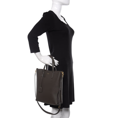 Saint Laurent Calfskin Toy Shopping Tote Dark Anthracite 3 of 11