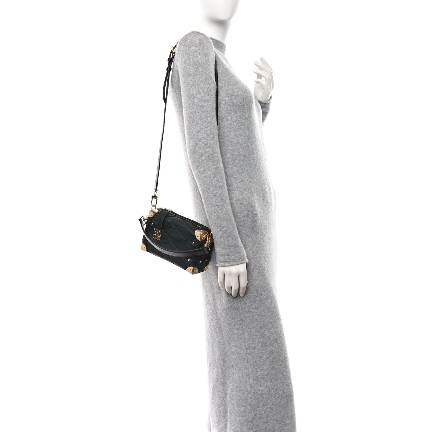 Lambskin Malletage Side Trunk PM Black