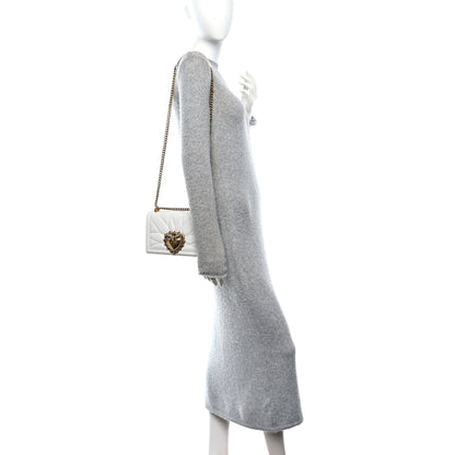 Dolce & Gabbana Calfskin Medium Devotion Crossbody Bag White 2 of 11
