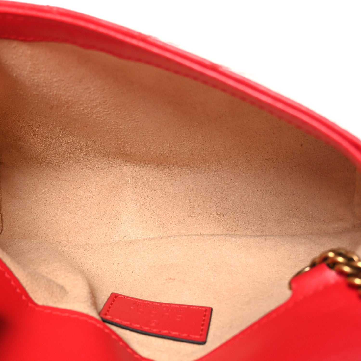 Gucci Calfskin Matelasse Super Mini GG Marmont Shoulder Bag Hibiscus Red 6 of 10