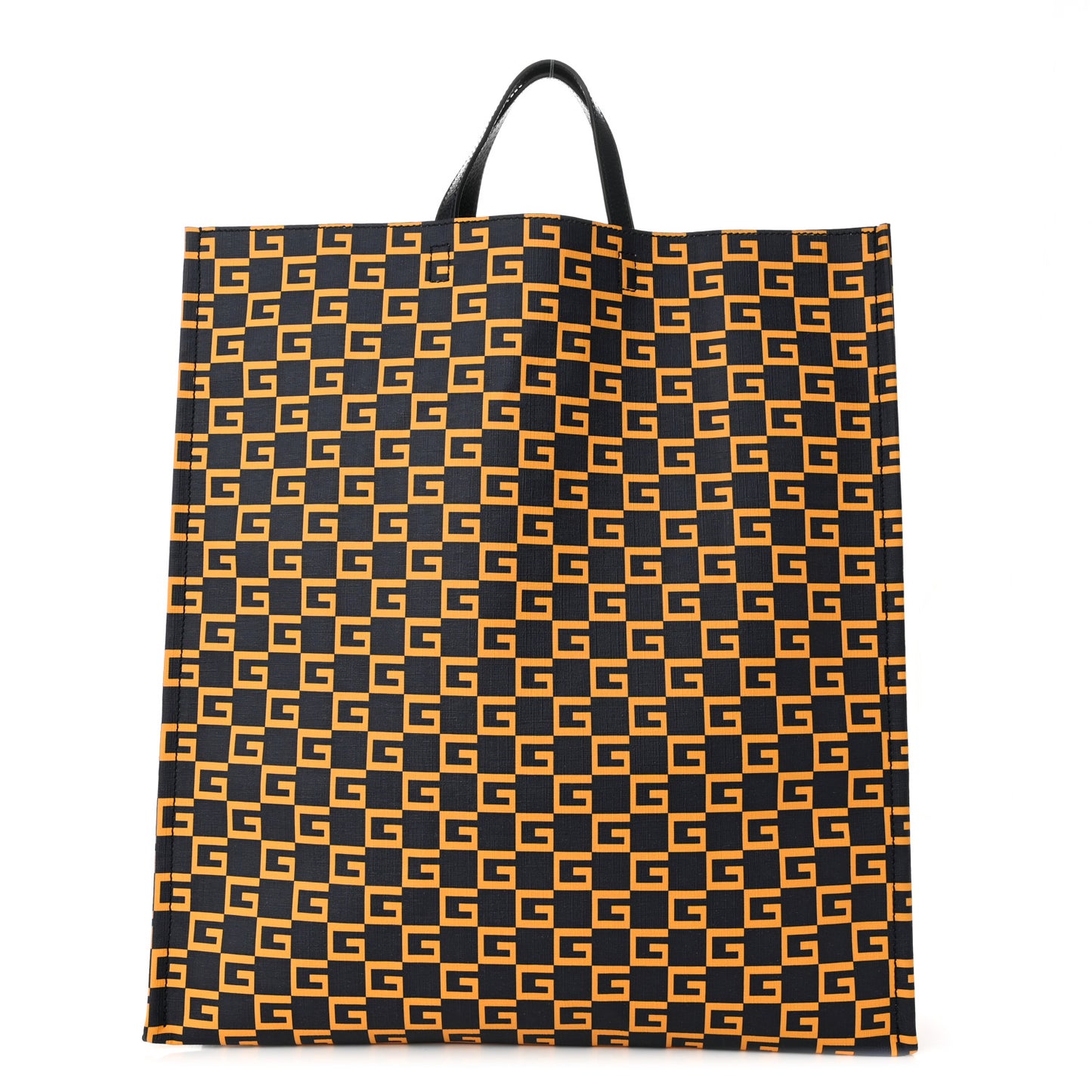 Coated Canvas Square G Vertical Tote Blue