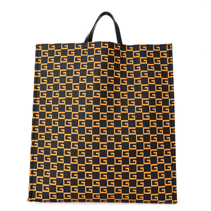Gucci Coated Canvas Square G Vertical Tote Blue 1 of 9