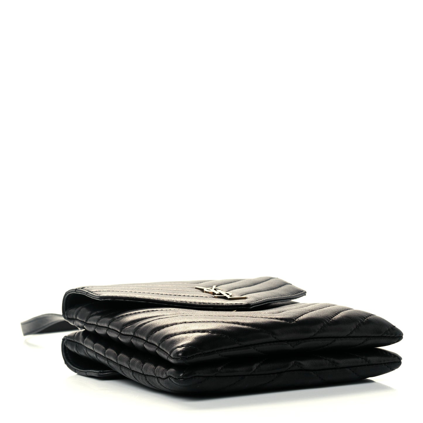 Lambskin Quilted Double Flap Bag Black