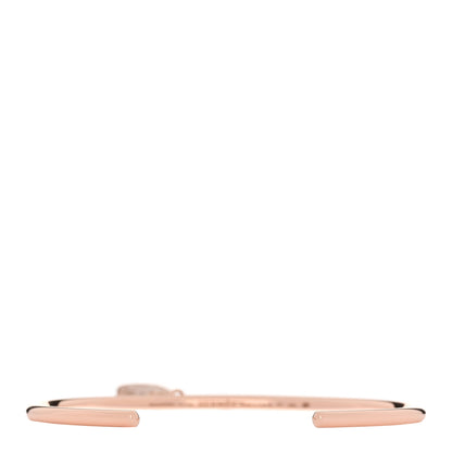 Hermes 18K Rose Gold Diamond Kelly Clochette Cuff Bracelet SH 2 of 3