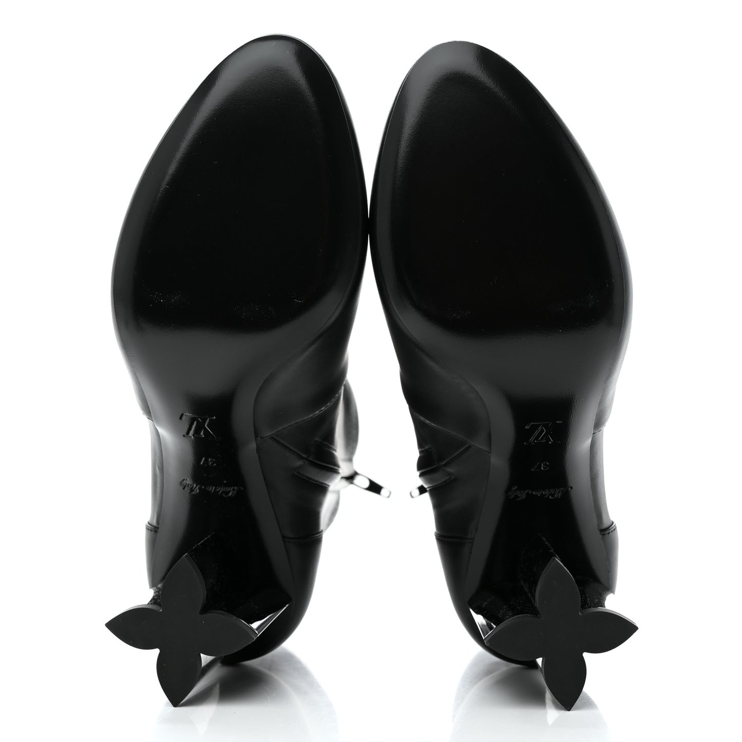 Calfskin Uniformes Silhouette Ankle Boots 37 Black