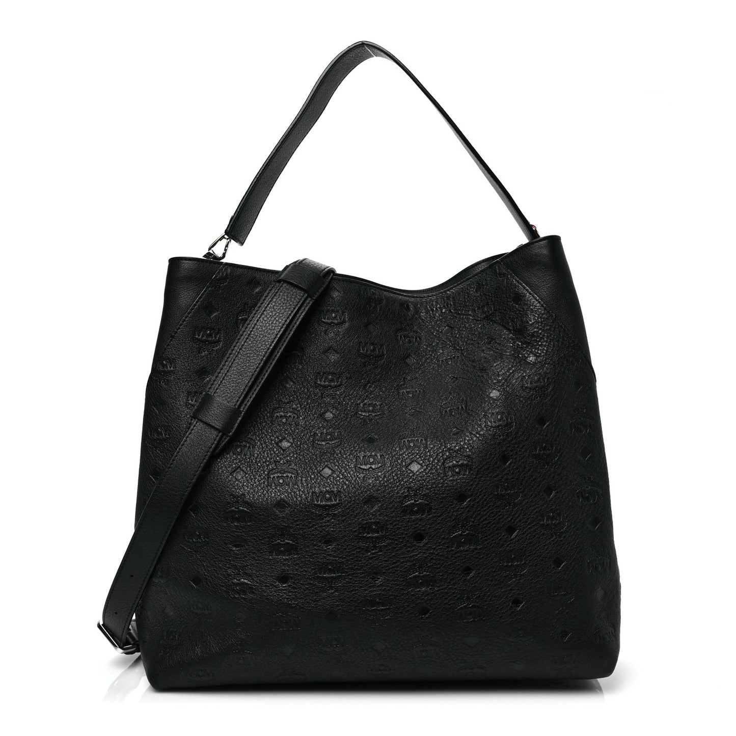 Calfskin Ottomar Monogram Large Klara Hobo Black Red