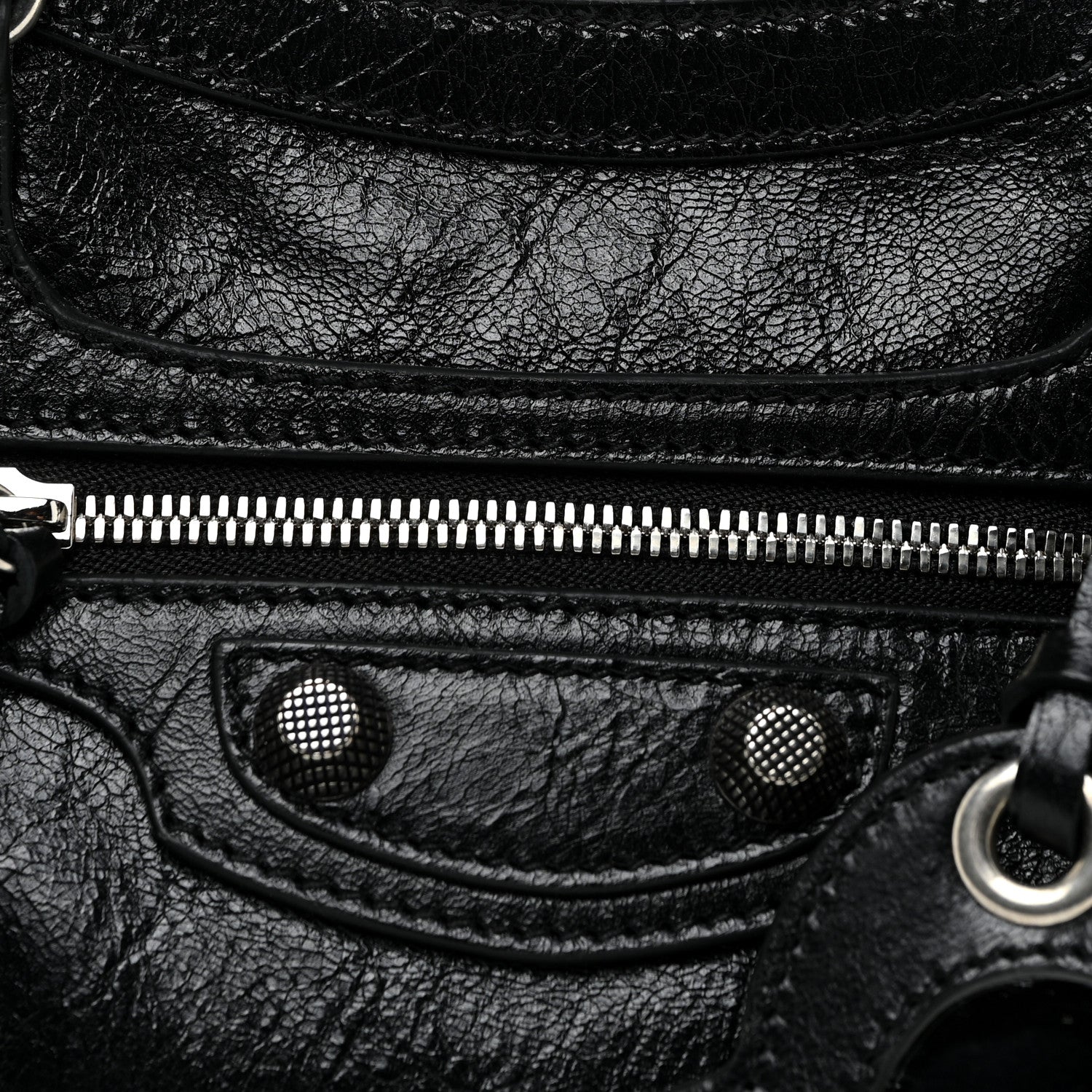 Balenciaga Agneau Arena Neo Cagole Handbag XS Black 7 of 9