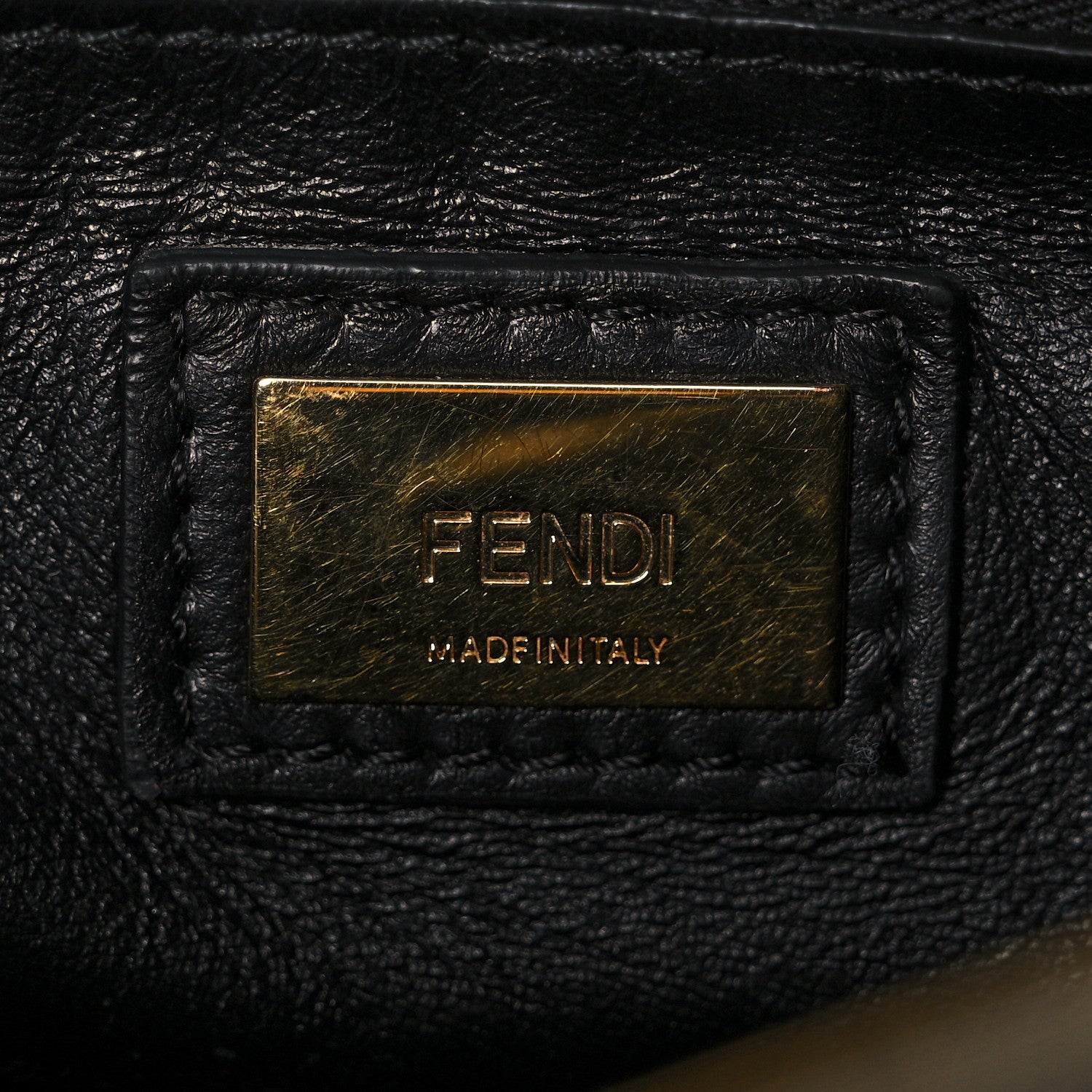 Fendi Nappa Mini Peekaboo Iconic Satchel Black 6 of 13