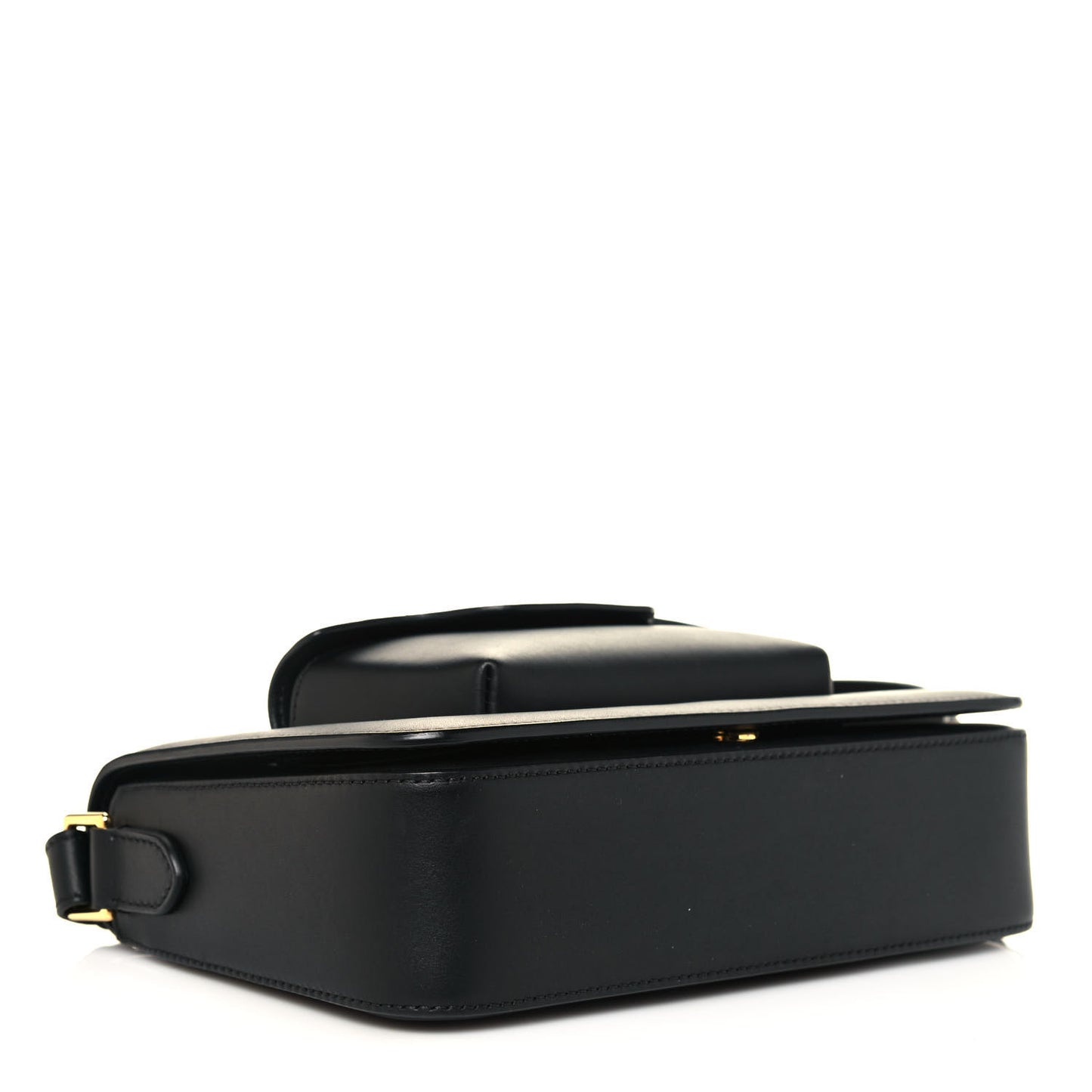 Calfskin Hollywood T Twist Shoulder Bag Black