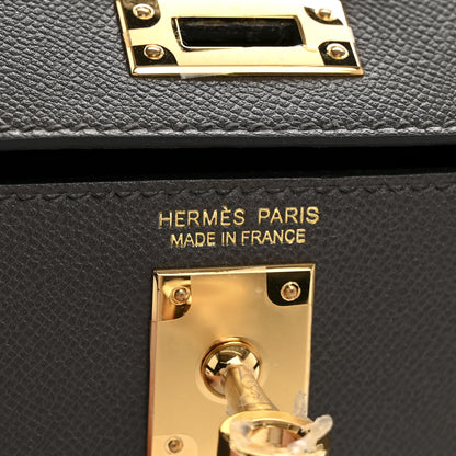 Hermes Madame Calfskin Mini Kelly Sellier 20 Graphite 6 of 11