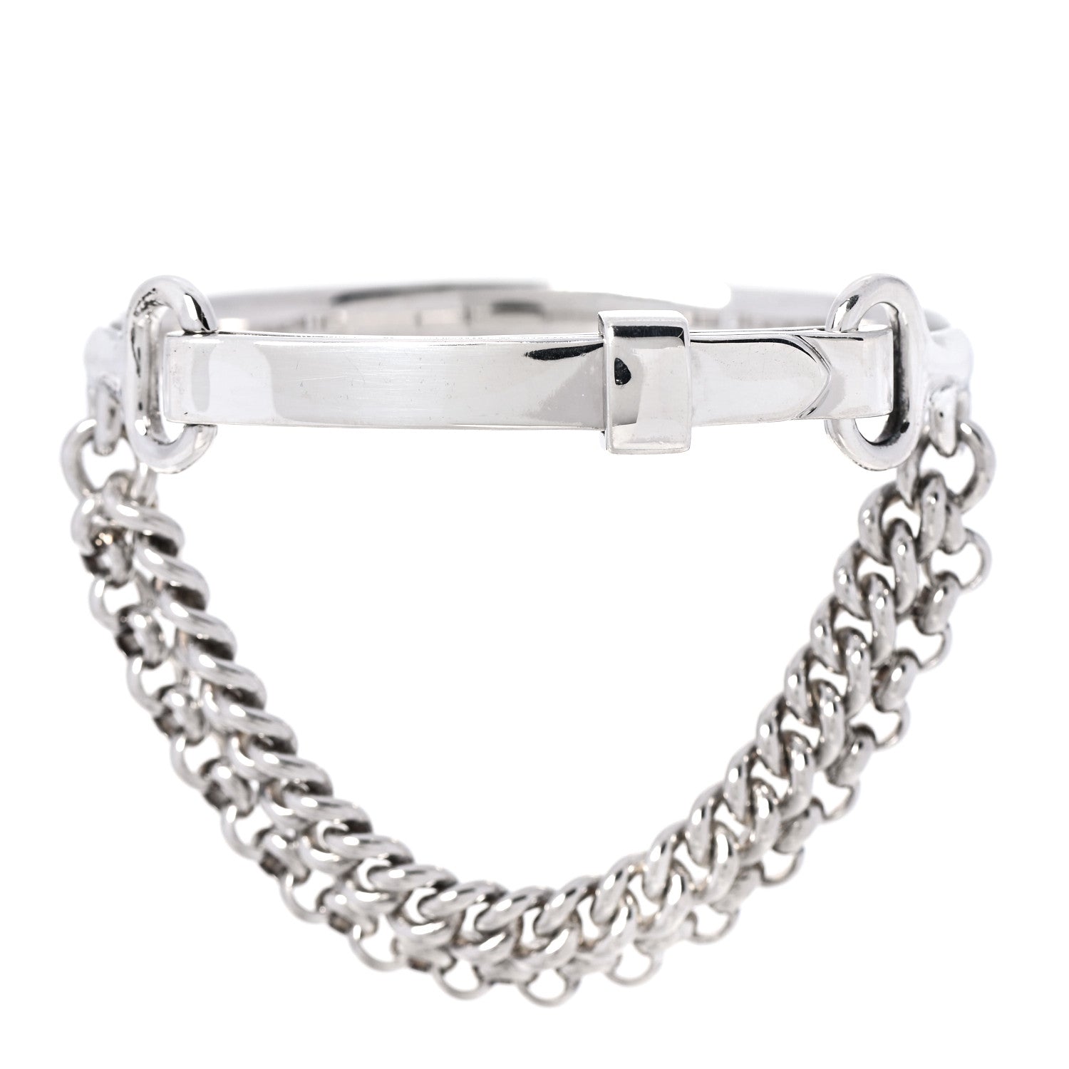 Hermes Sterling Silver Mors de Bride Bracelet ST 828710