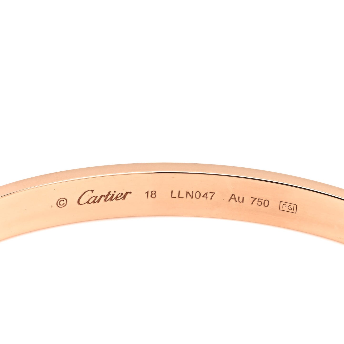 18K Pink Gold LOVE Bracelet 16