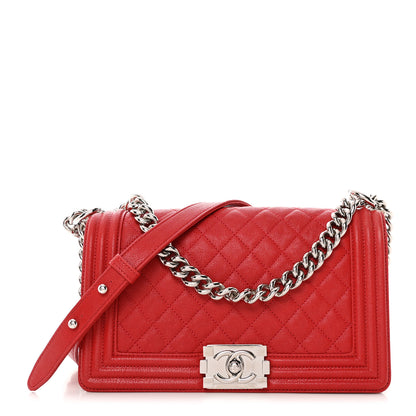 Chanel Caviar Quilted Medium Boy Flap Red 1 of 15