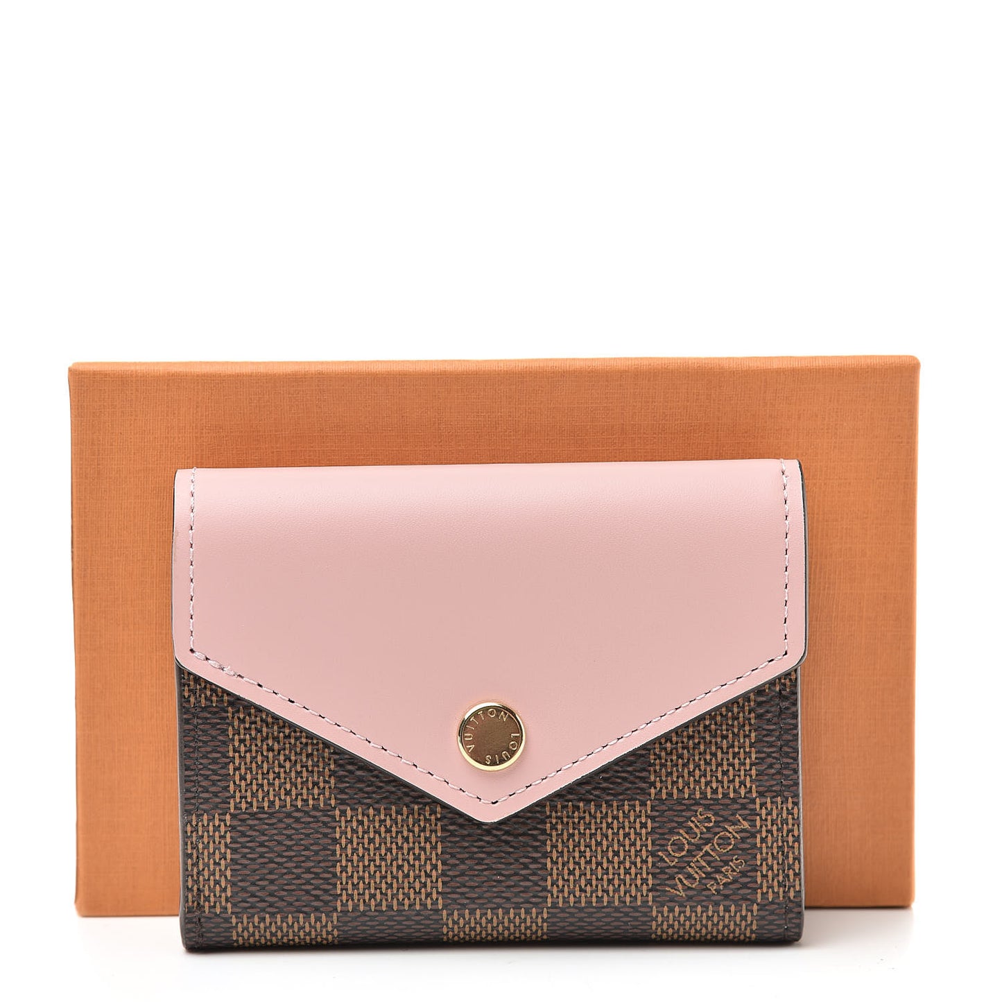 Damier Ebene Zoe Wallet Rose Ballerine