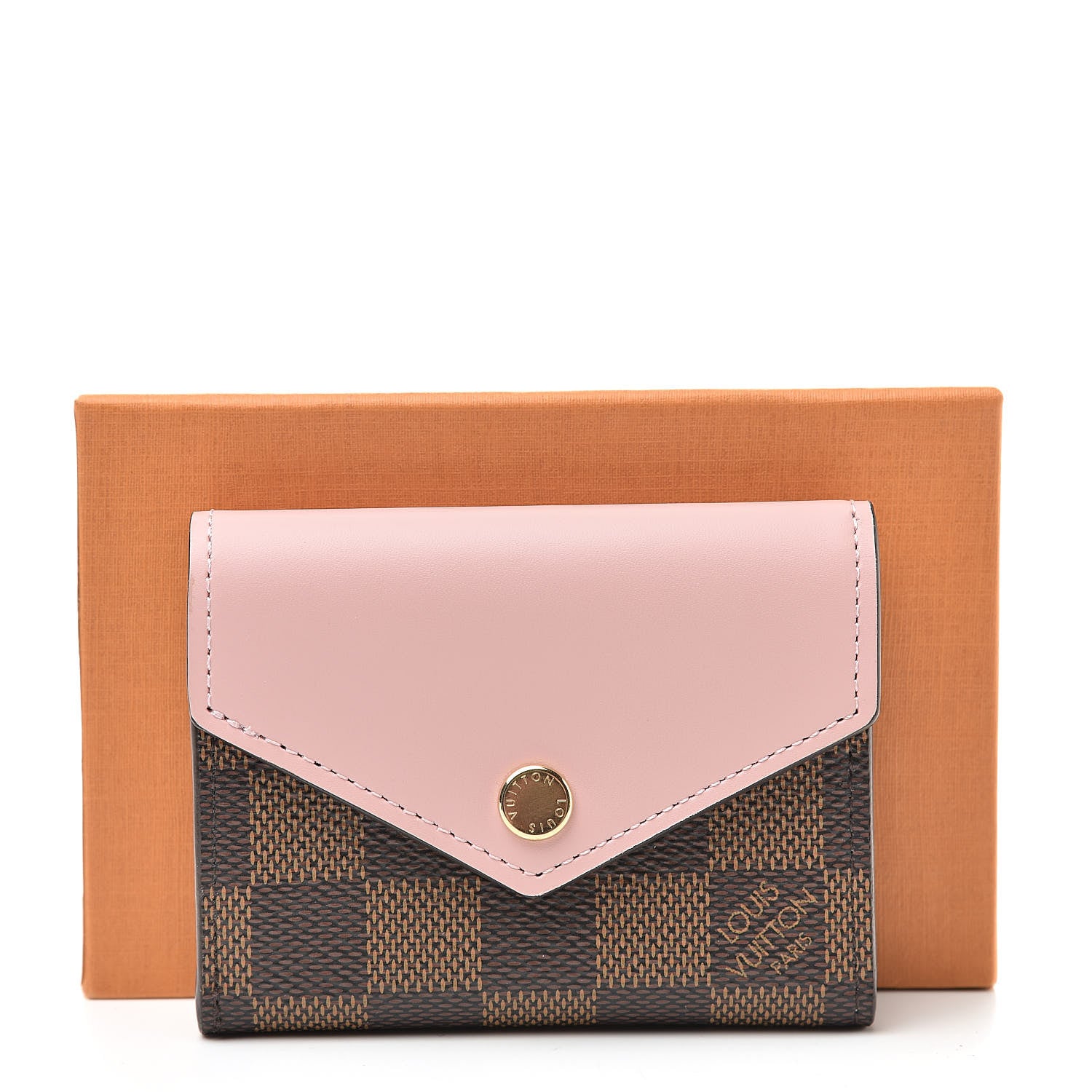 Louis Vuitton Damier Ebene Zoe Wallet Rose Ballerine 8 of 8