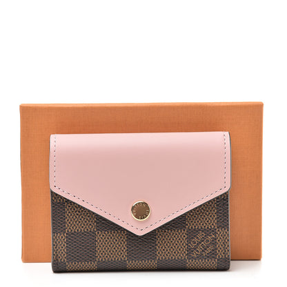 Louis Vuitton Damier Ebene Zoe Wallet Rose Ballerine 8 of 8