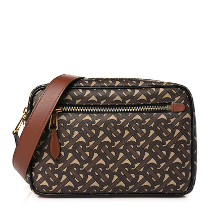 Burberry E-Canvas Monogram Camera Bag Bridle Brown 1 of 8