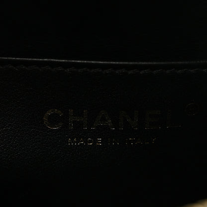 Chanel Caviar Quilted CC North South Filigree Vanity Case Black 6 of 10