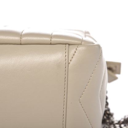 Saint Laurent Calfskin Y Quilted Monogram Small Loulou Bowling Bag Ivory 8 of 10