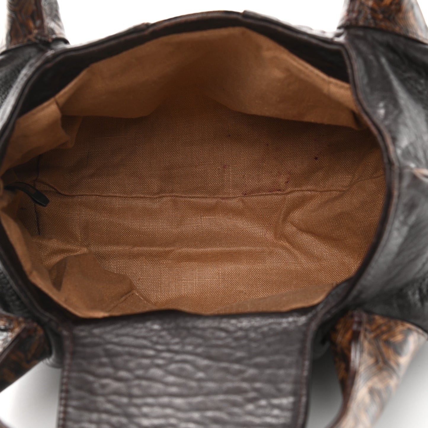 Zucca Nappa Nuvolata Vitello Tortuga Small Spy Tobacco Moro
