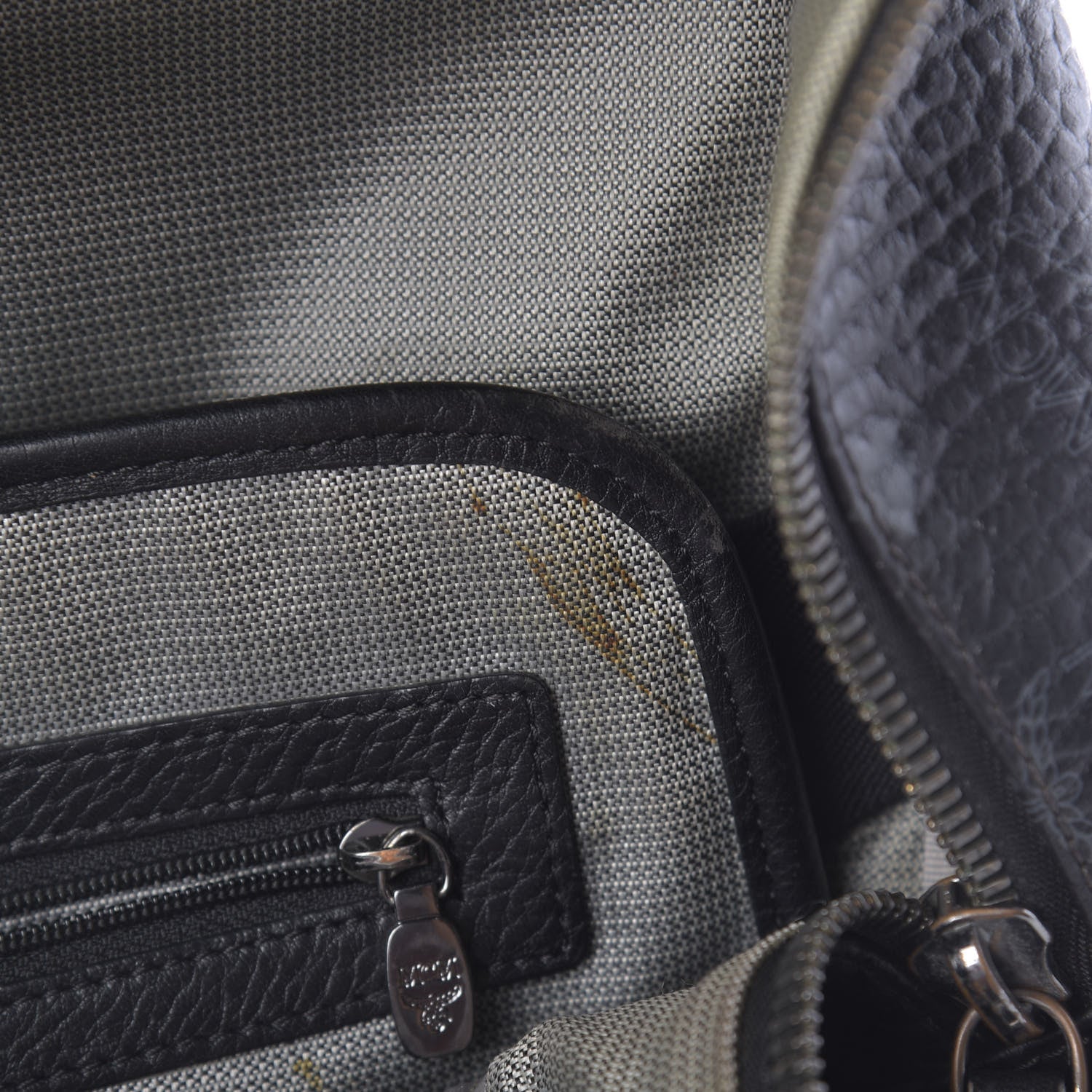 MCM Visetos Medium Side Studs Stark Backpack Black 11 of 18