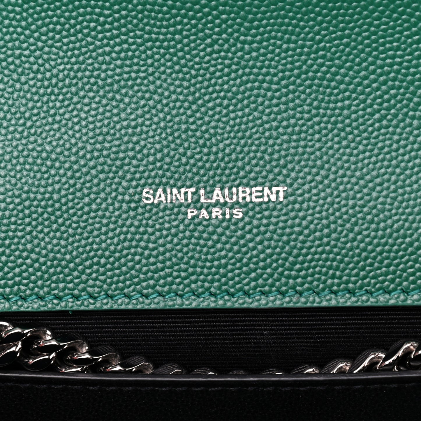 Grain De Poudre Medium Classic Monogram Kate Satchel Green