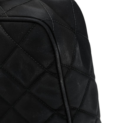 Prada Tessuto Nylon Stitched Shoulder Bag Black 10 of 10