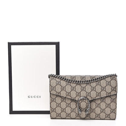 Gucci GG Supreme Monogram Mini Dionysus Chain Wallet Beige Taupe 11 of 11