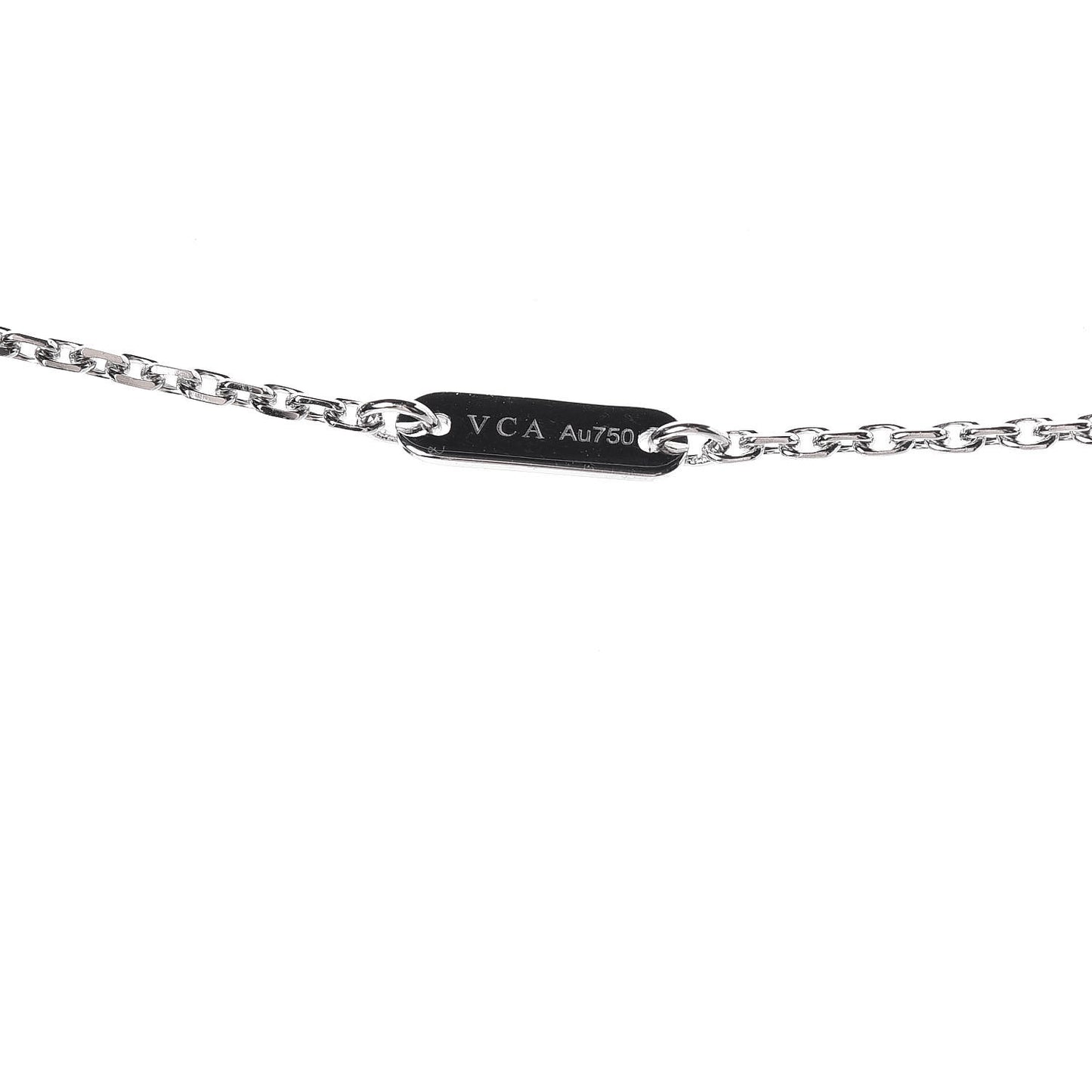 18K White Gold Diamond Mini Frivole Pendant Necklace