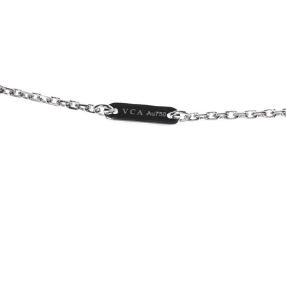 Van Cleef & Arpels 18K White Gold Diamond Mini Frivole Pendant Necklace 7 of 8