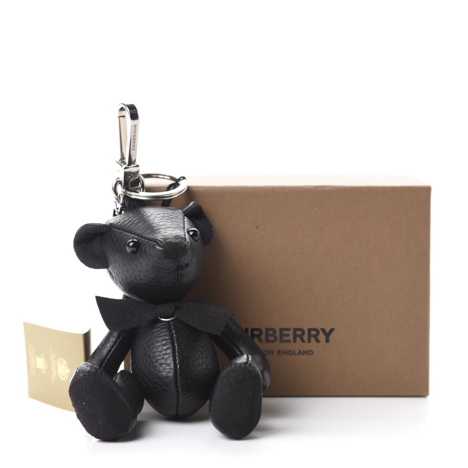 Burberry Grained Calfskin Thomas Bear Bag Charm Black 3 of 3