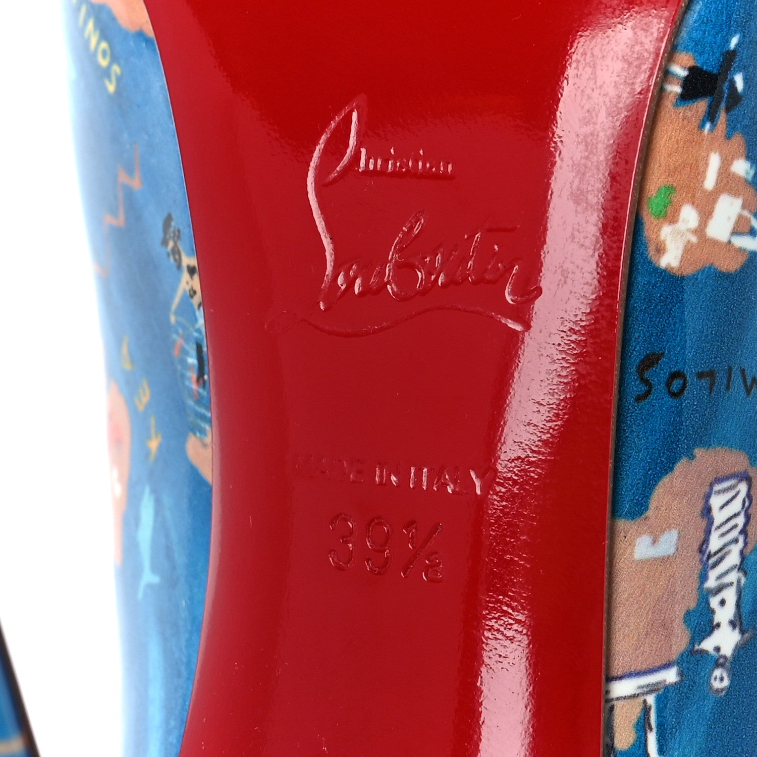 Christian Louboutin Patent Loubi Odyssey Hot Chick 100 Pumps 39.5 Multicolor 7 of 9