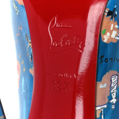 Christian Louboutin Patent Loubi Odyssey Hot Chick 100 Pumps 39.5 Multicolor 7 of 9