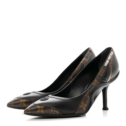 Louis Vuitton Patent Monogram Archlight Pumps 37.5 Black 3 of 8