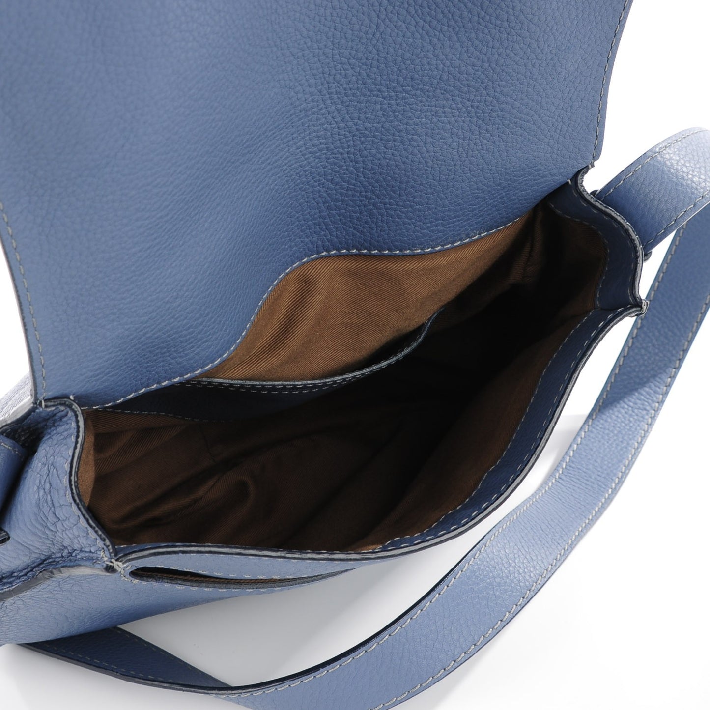 Calfskin Medium Marcie Round Crossbody Bag Street Blue