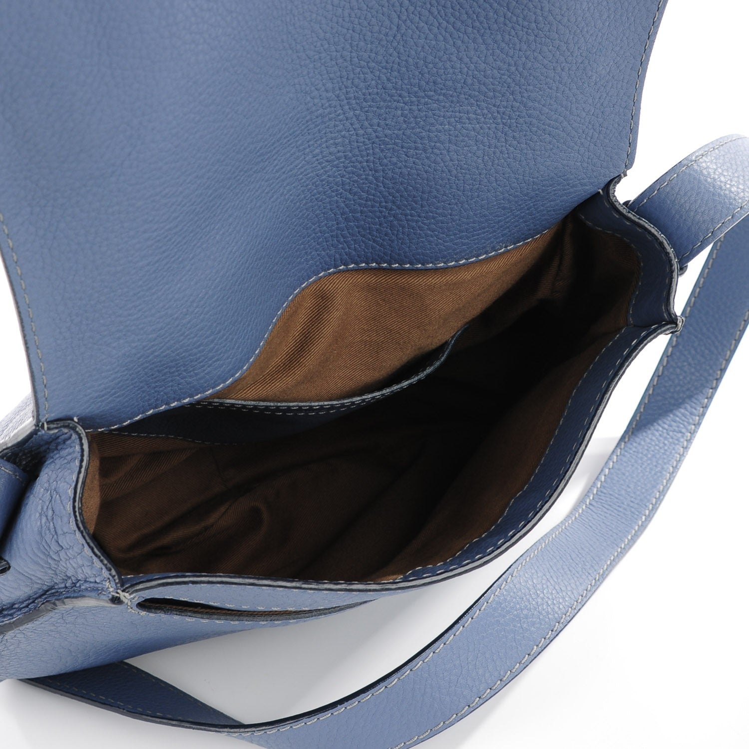 Chloe Calfskin Medium Marcie Round Crossbody Bag Street Blue 5 of 11