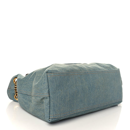 Gucci Denim Medium Soho Chain Shoulder Bag Blue 3 of 6