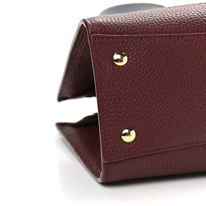 Salvatore Ferragamo Hammered Calfskin Double Handle Small Amy Tote Red 8 of 13