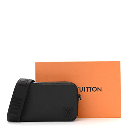 Louis Vuitton Calfskin Aerogram Alpha Wearable Wallet Black 11 of 11