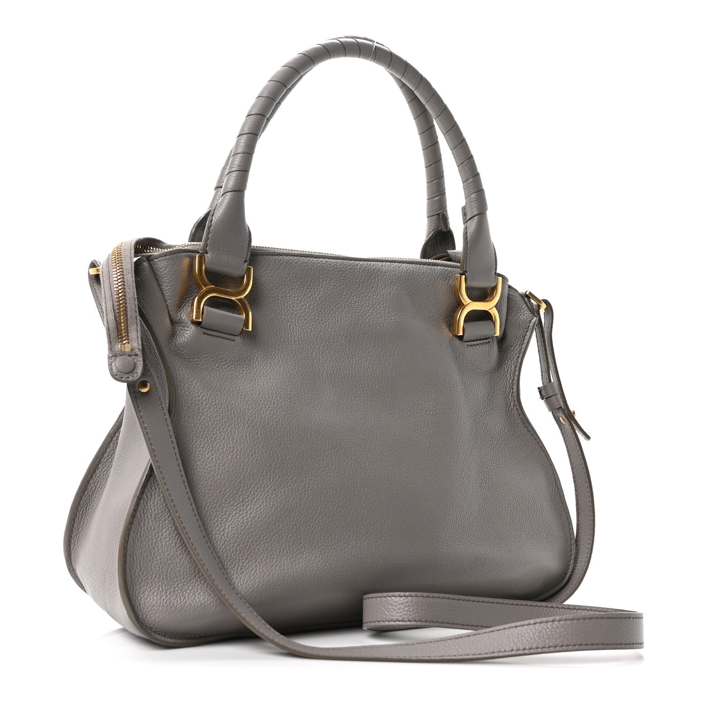 Calfskin Medium Marcie Satchel Cashmere Grey