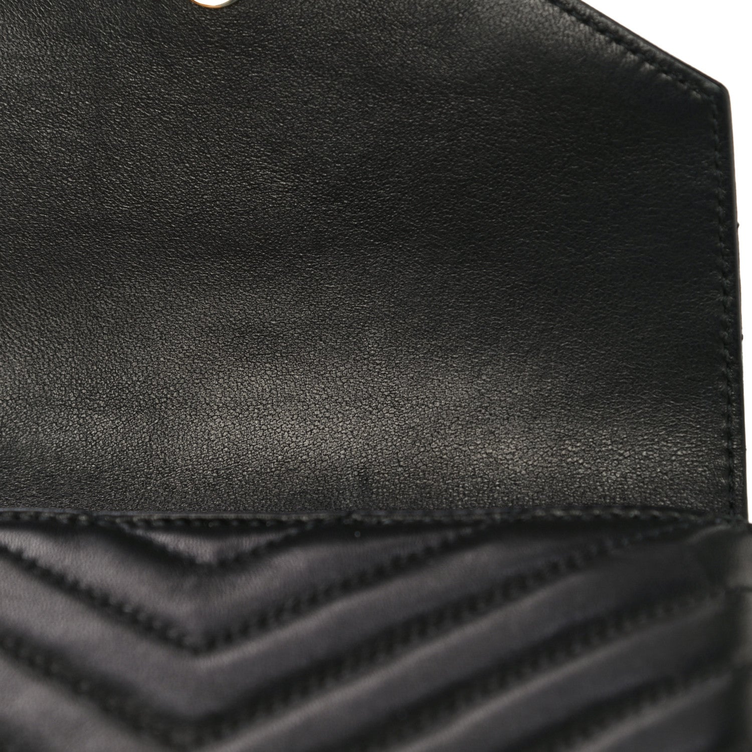 Saint Laurent Lambskin Matelasse Monogram Double Flap Bag Black 10 of 15