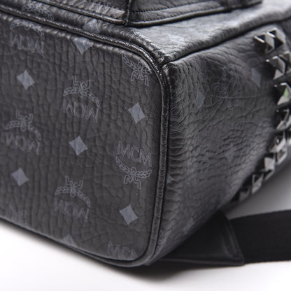 MCM Visetos Small Side Stud Stark Backpack Black 7 of 11