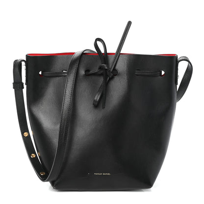Mansur Gavriel Calfskin Mini Bucket Bag Black Flamma 1 of 9